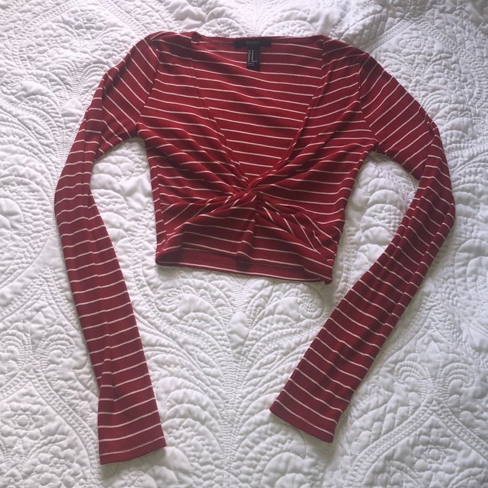 Forever 21 long sleeve crop top